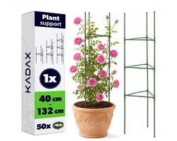 KADAX tomaten klimsteun 132 x 30 cm, 1 stuk, tomatentoren met 50 plantenklemmen, tomaten klimsteun, plantensteun van metaal met plastic coating, plantenhouder
