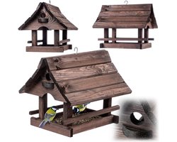 KADAX Voederhuisje bergdorp bruin K15557