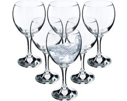 KADAX Wijnglazen, vaatwasmachinebestendige wijnkelk, hoogwaardige en elegante glazenset voor rode en witte wijn, kelkglazen voor het serveren van wijn en champagne (6 x 260 ml, voor water)