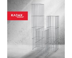 KADAX Zuil van staal, roosterkolommen, stalen roosterkolommen, originele roosterzuilen, steenkabionen, siersteenkorven, steenkorf, draadmand (S, rechthoekig)