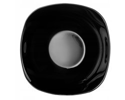 KADAX Zwarte glazen kom, 17,5 x 17,5 cm, slakom, set kom, magnetrongeschikte mueslikom, serveerschaal voor salades, soepen, voorgerechten, fruit (zwart / 6 stuks)