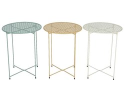 Kaemingk Indigo - Tuin Tafel - Metaal - Rond - 46 cm