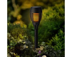 Kaemingk | Solar Fakkel Kunststof Vlameffect | Ø 7,5 x 27 cm