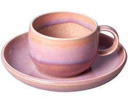 Kaffeetasse mit Untertasse Perlemor Coral 190 ml