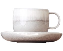 Kaffeetasse mit Untertasse Perlemor Sand 190 ml