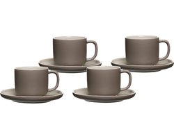 Kaffeetassen mit Untertassen Jasper 240 ml Set van 4
