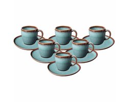 Kaffeetassen mit Untertassen Lave 190 ml Set van 6