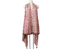 Kaftan - Vest - Omslagsjaal van viscose roze
