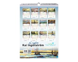 Kai Ingåilström Kunstkalender 2026 - Painting "The North" - Raw Nature Trees Art - Natuur Bomen & Bossen - Scandinavië Noorwegen Zweden Finland Canada Nordic - Impressionisme Landschap Schilderijen Kalender - A4 (21 x 29,7 cm) - Maandkalender 2026