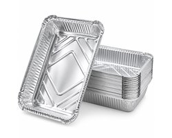 Kaiyaya - 20 stuks aluminium ovenschalen - 3500 ml en hittebestendig - 32 x 26 x 6 cm - zilver - voor oven, barbecue en catering