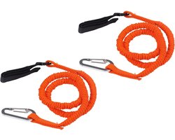 Kajak Paddle Leash, Rekbaar Oranje Scheurbestendig Kano Veiligheid Touw Kajak Accessoires Voor Hengel