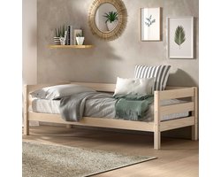 Kajuitbed Maggie - 90 X 200 - Massief Dennenhout - Milky Pine - Vipack - Kajuitbed - Beige - Hout Eenpersoons Kajuitbed