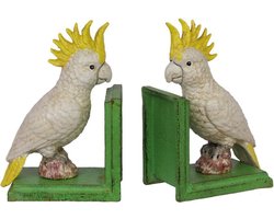 Kaketoe boekensteun - Boekensteun - Set van 2 - 17,2 cm hoog