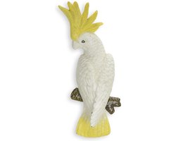Kaketoe Wanddecoratie van gietijzer – decoratief gietijzeren kaketoe beeld voor muur – tropische muurdecoratie sculptuur voor binnen en buiten