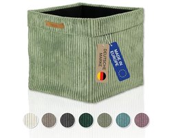 Kallax Box van Trendy Corduroy - Opbergmand voor Kallax Plank, Vouwbare Box 33 x 33 x 31 cm met Verwijderbare Deksel