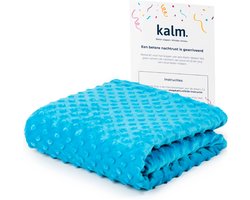 Kalm 4-season Verzwaringsdeken Hoes Kinderen - Duvet Cover Kids 100x150 cm - Fleece Deken Kinderen en Baby - Blauw