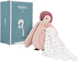 Kaloo Complices - Pinguïn Roze Met Kusjes-Zakdoek - Knuffel Gemaakt Van Zachte Stof Met Een Zakje Op Haar Hart Dat Een Zakdoek Van Katoenen Mousseline Bevat Om De Geur Van De Ouders Te Absorberen Of Kusjes In Te Plaatsen - In Een Mooie Geschenkdoos