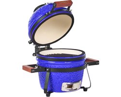 KAMADO - Mini houtskoolgrill - Blauw - Keramiek