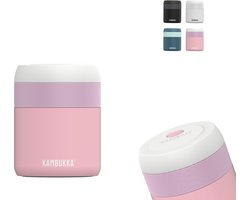 Kambukka Bora - Lunchbox - 600 ml - Voedselcontainer houdt 9 uur warm & 100 % Lekvrij - Lunch beker on the go - Baby Pink