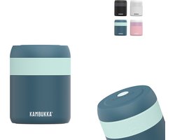 Kambukka Bora - Lunchbox - 600 ml - Voedselcontainer houdt 9 uur warm & 100 % Lekvrij - Lunch beker on the go - Deep Teal