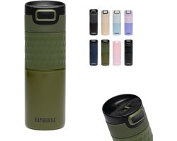 Kambukka Etna Grip Thermosbeker 500 ml - Koffiebeker To Go - makkelijk reinigen - lekvrije Koffiebeker - Theebeker - Travel Mug - Khaki Warrior