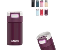 Kambukka Etna Thermosbeker 300 ml - Koffiebeker To Go - makkelijk reinigen - lekvrije Koffiebeker - Theebeker - Travel Mug - Cherry Lacquer Paars