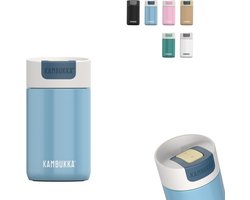 Kambukka Olympus Thermosbeker 300 ml - makkelijk reinigen - lekvrije Koffiebeker - RVS - Silk Blue