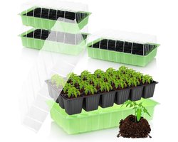 kamerbroeikas voor het kweken van planten, kweekset en kokos-bronbak voor planten, plantenbakken voor de woning., 04 stuks - kamerkassen