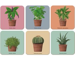 Kamerplanten - Kelly van Koppenhagen - Hortus Botanicus Amsterdam Onderzetters 6 stuks