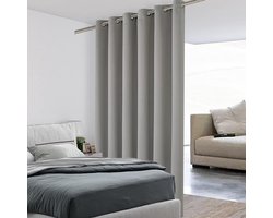 Kamerscheidingsgordijn - Verduisterend Gordijn Scheidingswand - Privacy Creëren - Drievoudige Weefstof - 213.4 x 177.8 cm - Zilver