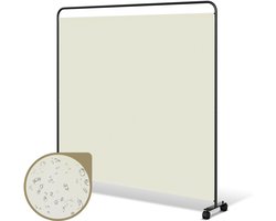 Kamerscherm 1 panelen - Ruimteverdeler op wielen - 185 x 180 cm - Kamerverdeler Tuin scheidingswand inkijkbescherming opvouwbaar - Beige