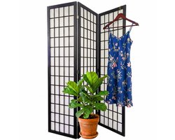 Kamerscherm 3 panelen - 170 x 120 cm - opvouwbaar - zwart-wit