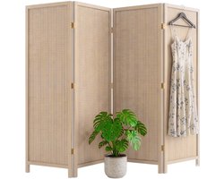 Kamerscherm 4 panelen - 170 x 160 cm - opvouwbaar