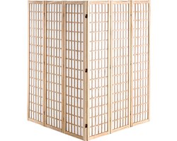 Kamerscherm, 6-Delig Privacyscherm In Japanse Stijl, Opvouwbare Houten Afscheiding voor Gebruik Binnenshuis, Draagbare Decoratie voor Thuiskantoor, Restaurant En Slaapkamer