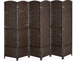 kamerscherm 6 panelen - 170x240 cm - opvouwbaar - scheidingswand - bruin