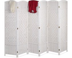 Kamerscherm 6 panelen - 170x240 cm - opvouwbaar - wit