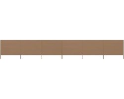 Kamerscherm 6 panelen - Windscherm tuin - Privacy creëren - Opvouwbaar ontwerp - 800 x 120 cm - Taupe
