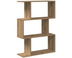 Kamerscherm / Boekenkast | Boekenrek | Opbergkast | Vakkenkast 3-laags 70x24x97 cm hout artisanaal