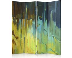 Kamerscherm Canvas - Wanddecoratie Scheidingswand - Ruimtes Indelen - Eenzijdig Bedrukt - 145x180 cm - Multicolor