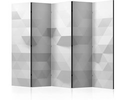 Kamerscherm Foto Print - Ruimtedeler Inklapbaar - Woonkamer Decoratie - Geometrisch 3D Effect - 225x172 cm - Multicolor