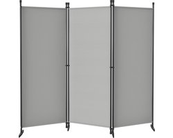 Kamerscherm Inklapbaar Roomdivider – 3 Panelen – 240x180 cm – Privacyscherm voor Woonkamer, Slaapkamer of Tuin – Lichtgrijs