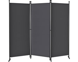 Kamerscherm Inklapbaar Roomdivider – 3 Panelen – 240x180 cm – Privacyscherm voor Woonkamer, Slaapkamer of Tuin – Zwart