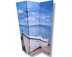 Kamerscherm Maritiem Zeiljacht 120x180 cm 3-Luiks