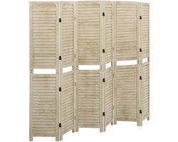 Kamerscherm met 6 Panelen - Houten Scheidingswand voor Woon- en Slaapkamer
