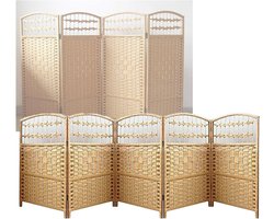 Kamerscherm Opvouwbaar - Ruimteverdeler Afscheiding - Privacy Creëren - Handgeweven Rotan - 120x40cm - Bruin