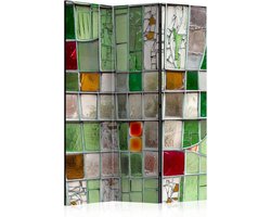Kamerscherm - Paravent Ruimtedeler - Woonruimte Indelen - Eenzijdige Foto Print - 135x172 cm - Abstract Steen