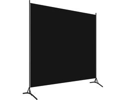 Kamerscherm | Roomdivider | Privacy Scherm met 1 paneel 175x180 cm zwart