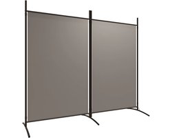 Kamerscherm | Roomdivider | Privacy Scherm met 2 panelen 175x180 cm stof antracietkleurig