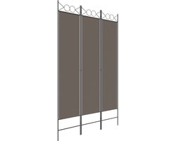Kamerscherm | Roomdivider | Privacy Scherm met 3 panelen 120x200 cm stof antracietkleurig