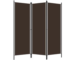 Kamerscherm | Roomdivider | Privacy Scherm met 3 panelen 150x180 cm bruin